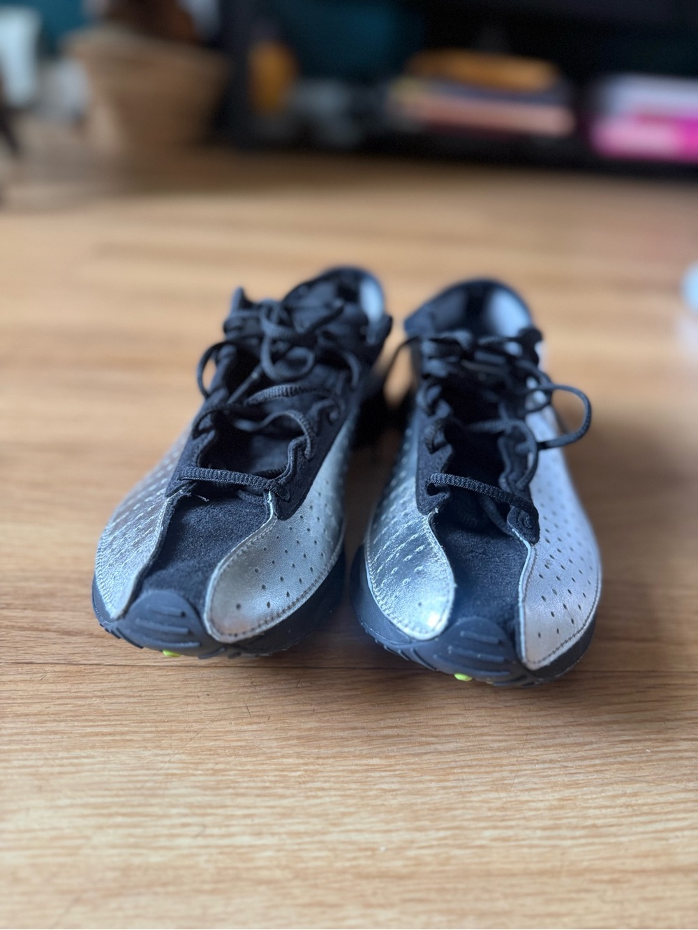 Black and Silver Athletic Sneakers